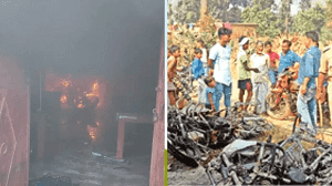 घर में रखी नयी बाइक के ऑन करते ही लगी आग, पूरा घर जलकर हुआ राख
