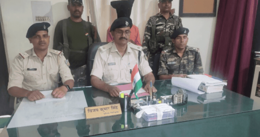 एनटीपीसी में कार्य करने वाले कंपनी से रंगदारी मांगने का आरोपी गिरफ्तार