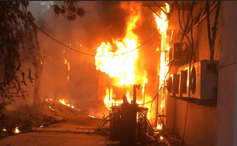 Fire in BSNL Office Bihar