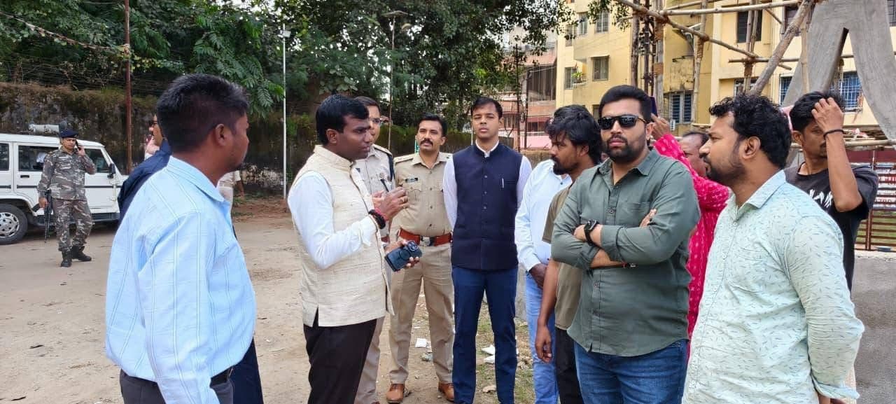 कांके रोड जतरा स्थल जाकर डीसी ने की तैयारियों की समीक्षा