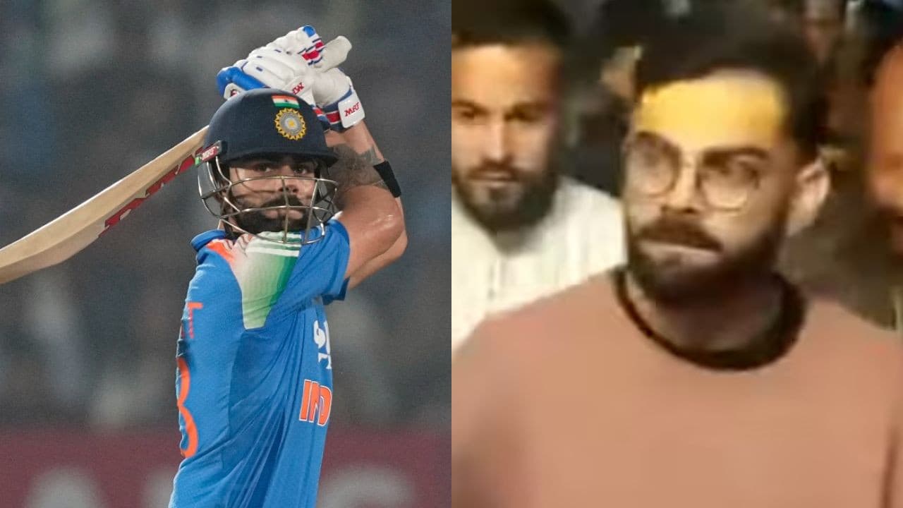 भगवान शिव की भक्ति में रमे विराट कोहली, तीसरे वनडे मैच से पहले उज्जैन पहुंचकर लिया महाकाल का आशीर्वाद, देखें वीडियो | virat kohli takes blessings Ujjain temple before india new zealand 3rd odi
