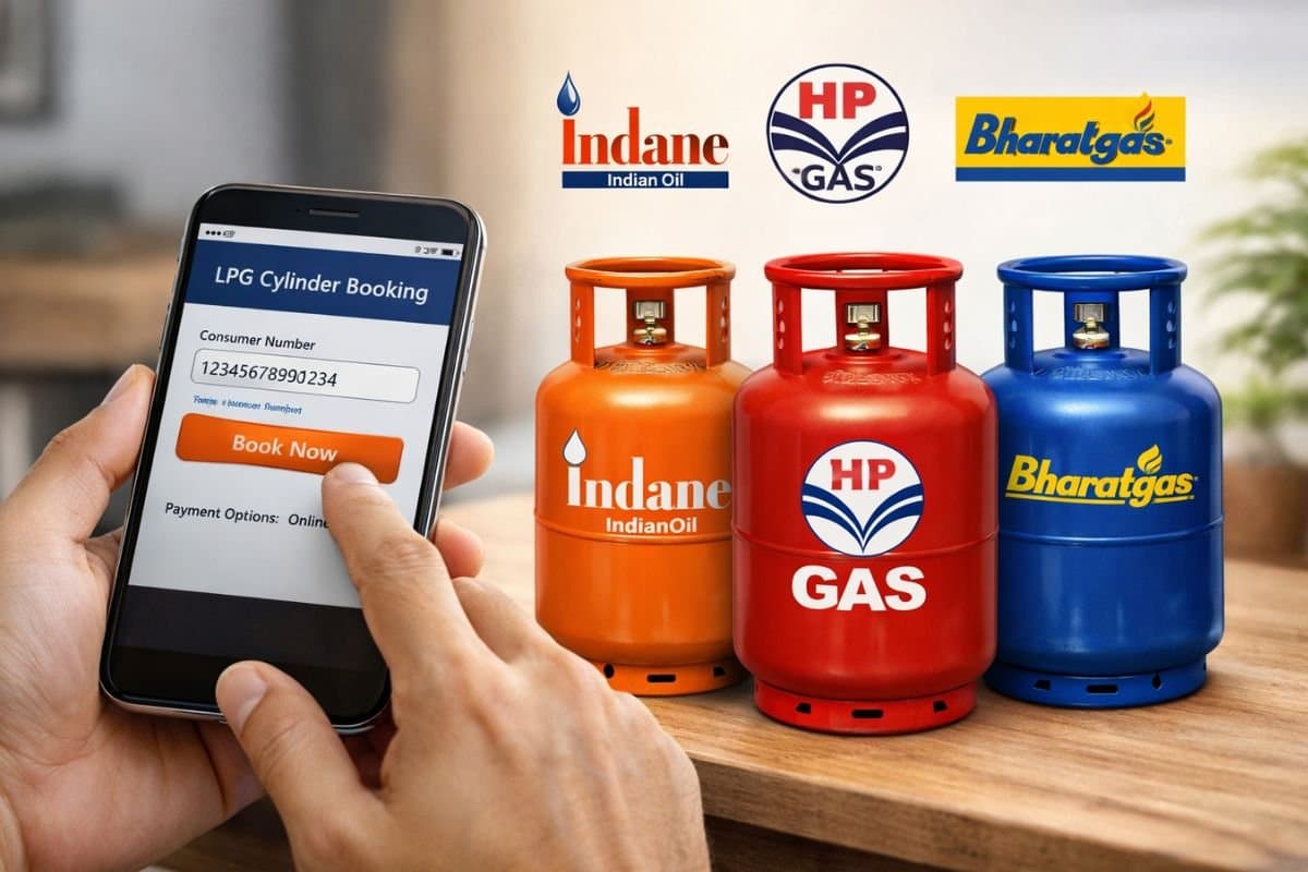 घर से आसानी से मिनटों में बुक करें LPG सिलेंडर, जानें Indane-HP-Bharat Gas की विधि