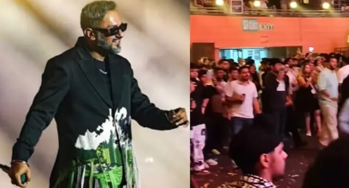 Chaos Erupts Honey Singh Delhi Concert Fists Kicks Fly Right Front Singer