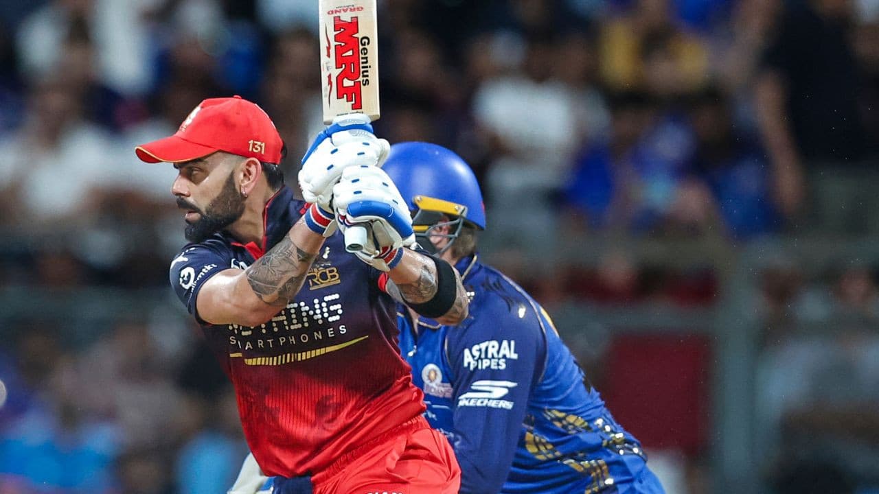 MI vs RCB: 'रिटायर आउट...' T20 फॉर्मेट में एक बार कोहली की धीमी शुरुआत, स्ट्राइक रेट पर उठे सवाल | ipl 2026 mi vs rcb virat kohli slow fifty strike rate 131 against Mumbai Indians