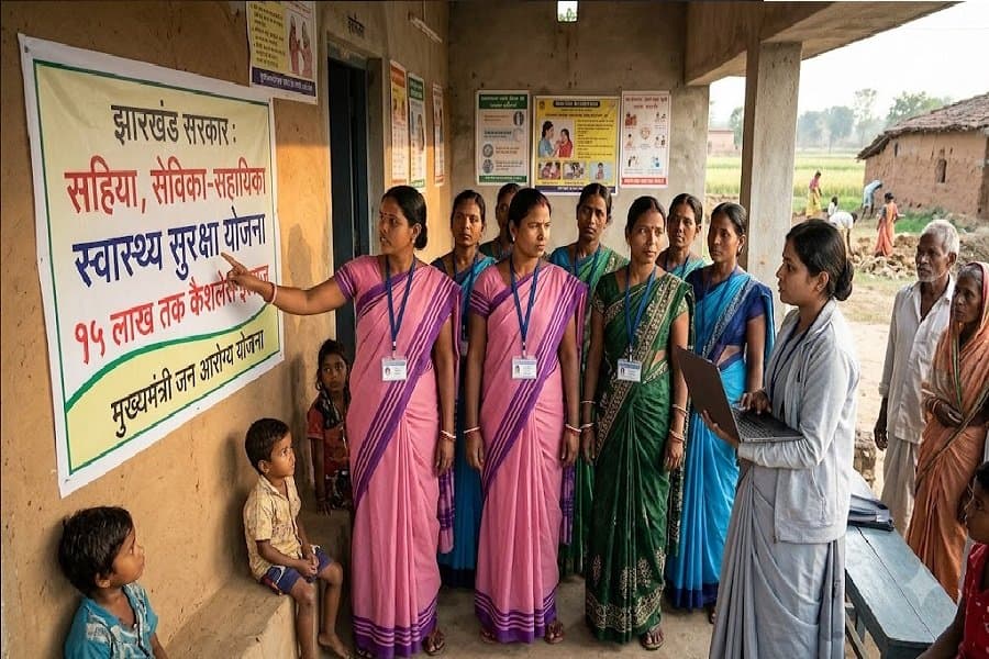 झारखंड: आशा वर्कर और सेविका–सहायिका को मिलेगा स्वास्थ्य बीमा—15 लाख तक कैशलेस इलाज का लाभ
