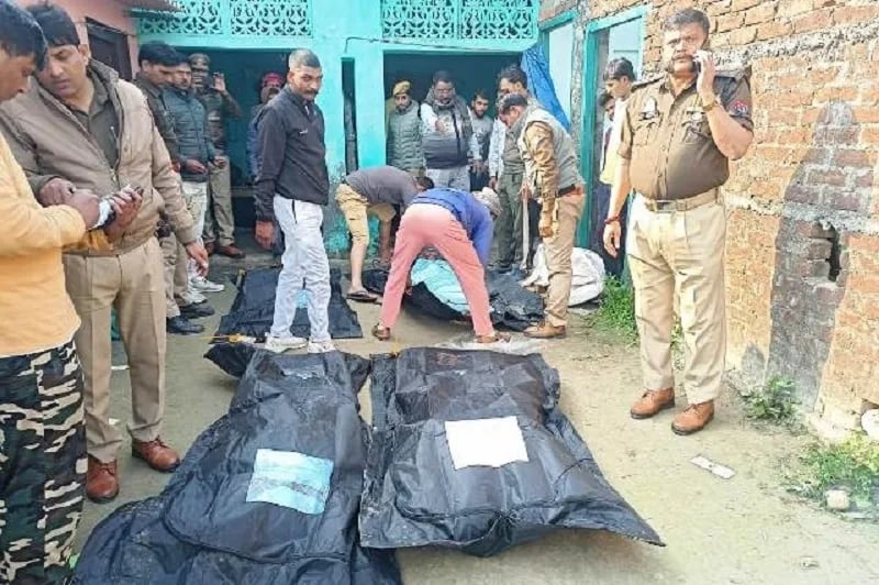 महिला ने पति व दो बेटों की गला रेतकर की हत्या