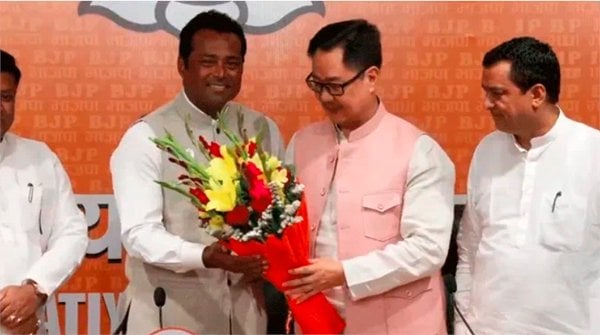 चुनाव से पहले भाजपा में शामिल हुए टेनिस दिग्गज लिएंडर पेस