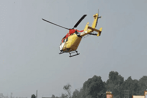 डीजीपी का भटक गया हेलीकॉप्टर, पुलिस लाइन में मची अफरातफरी