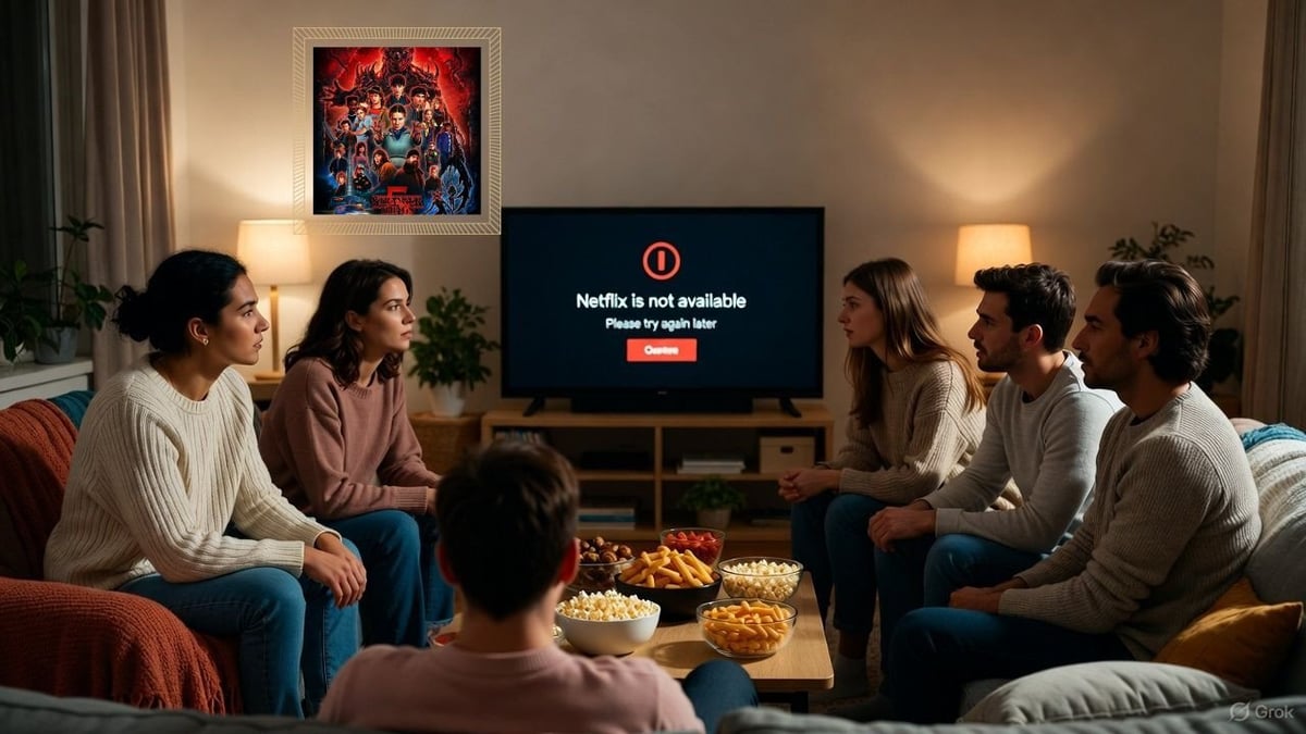 Netflix क्रैश, Stranger Things फाइनल आते ही स्ट्रीमिंग ठप; यूजर्स में गुस्सा फूटा | Netflix Down India Stranger Things 5 Causes Massive Outage
