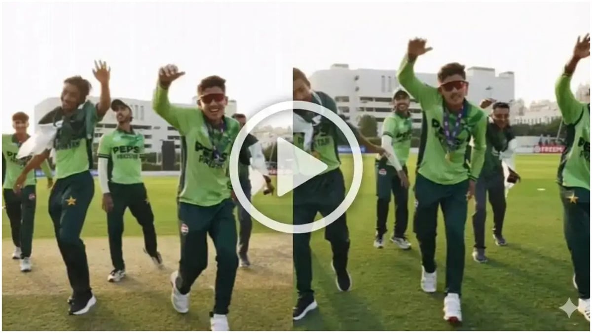 पाकिस्तान की U19 ने टीम ने धुरंधर पर किया जमकर डांस, वीडियो में देखें कैसे किया भारत को चिढ़ाने वाला काम? | Pakistan U19 Dance on Dhurandhar Song After Beating India in Asia Cup Final