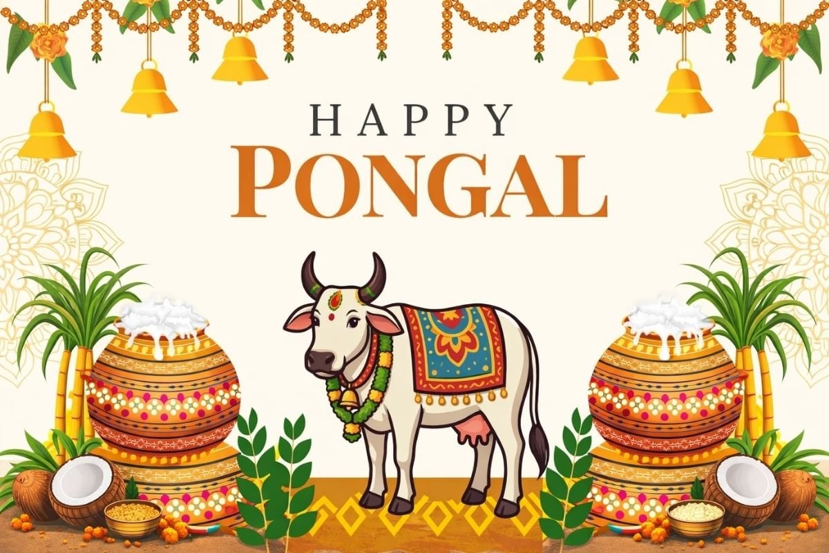 Happy Pongal 2026 Wishes, Images, Status: धान की खुशबू, सूर्य का मान, इन खास संदेशों के साथ अपनों को भेजें पोंगल की शुभकामनाएं