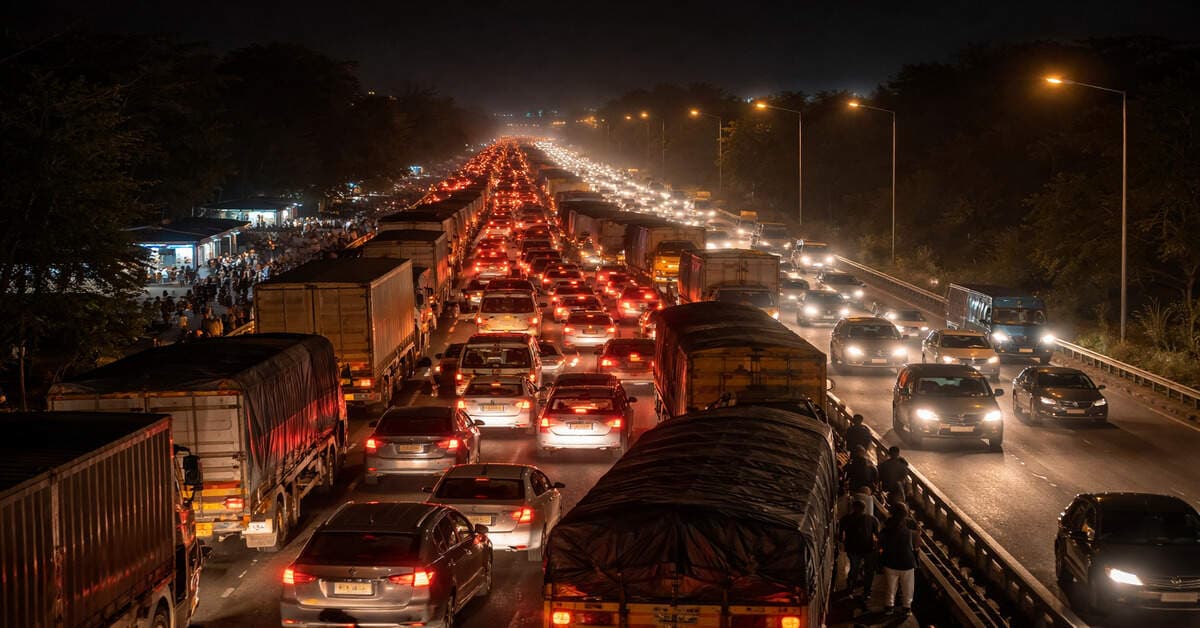 Chandil NH 33 Traffic Jam : चांडिल में NH-33 पर ट्रक खराब होने से 10 किमी लंबा जाम; घंटों फंसे रहे लोग