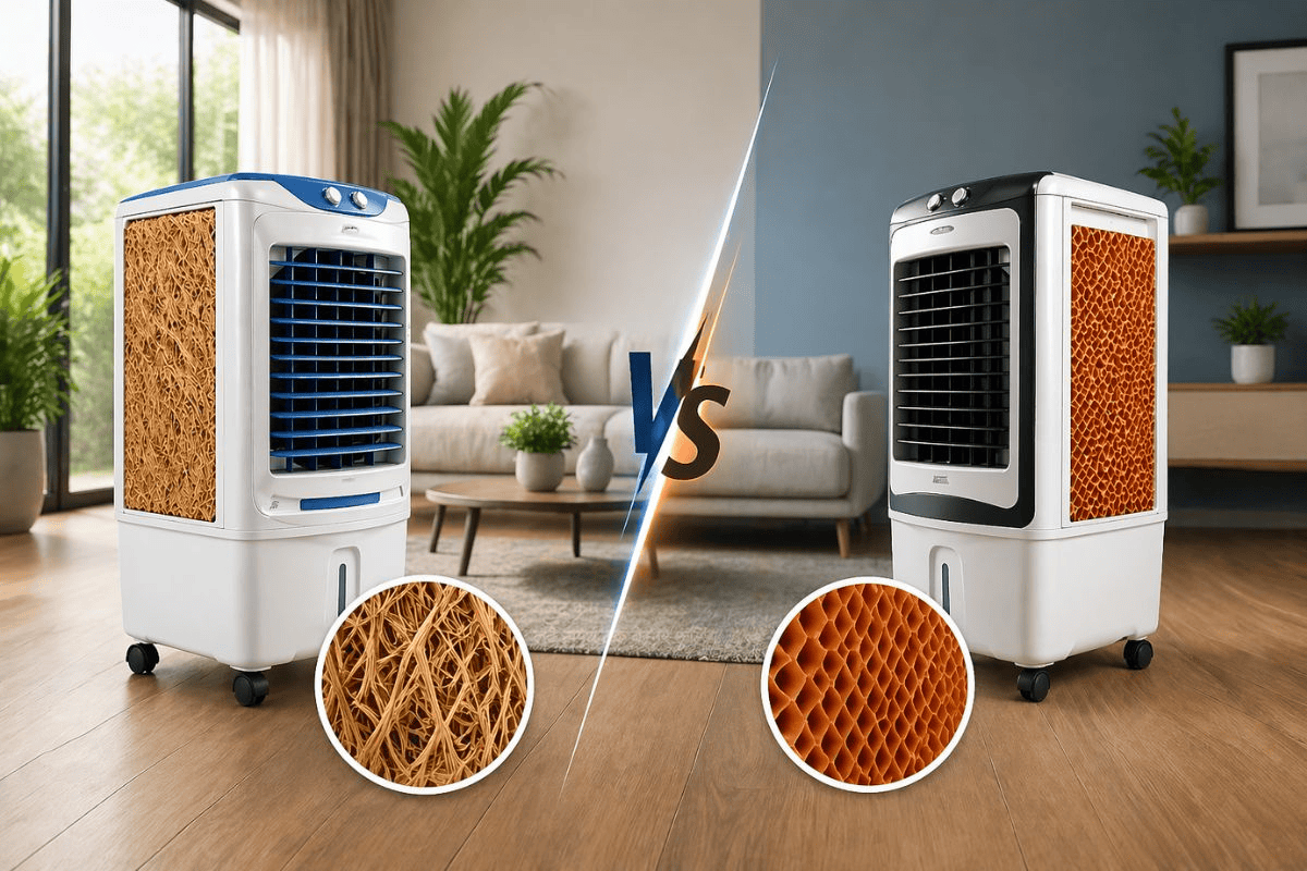 Grass पैड या Honeycomb: कूलर खरीदने से पहले समझें बेहतर विकल्प