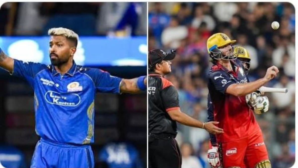 RCB vs MI Match: अंपायर की बात टालना टिम डेविड को पड़ा महंगा, कप्तान हार्दिक पर भी लगा लाखों का जुर्माना | RCB vs MI Match IPL 2026 Tim David fined for dissent against umpires Hardik Pandya slow over rate fine