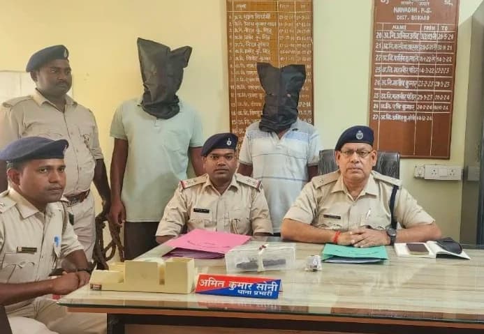 अपराध की साजिश पर पुलिस का वार, पिस्टल और गोलियों के साथ दो गिरफ्तार
