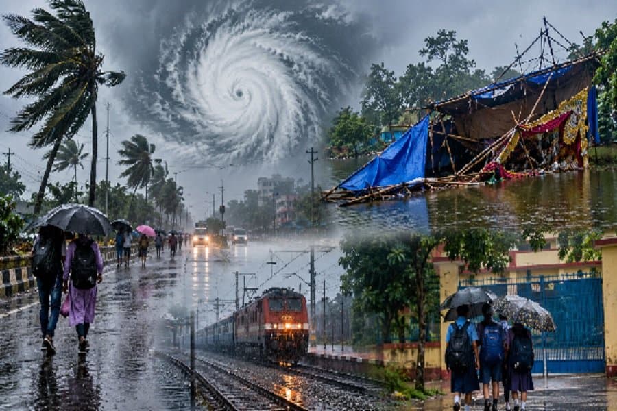झारखंड: अर्नब तूफान ने कोल्हान में मचाई तबाही—स्कूल-कॉलेज बंद, 45 ट्रेनें रद्द
