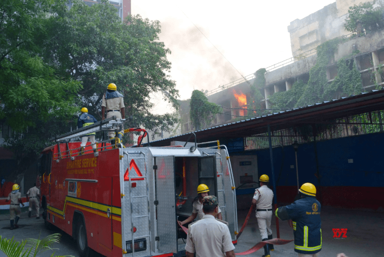 Fire in BSNL Office Bihar