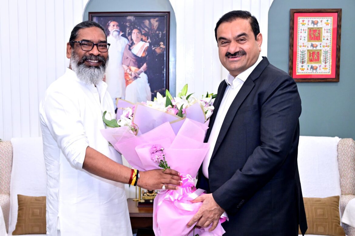 gautam adani meets hemant soren