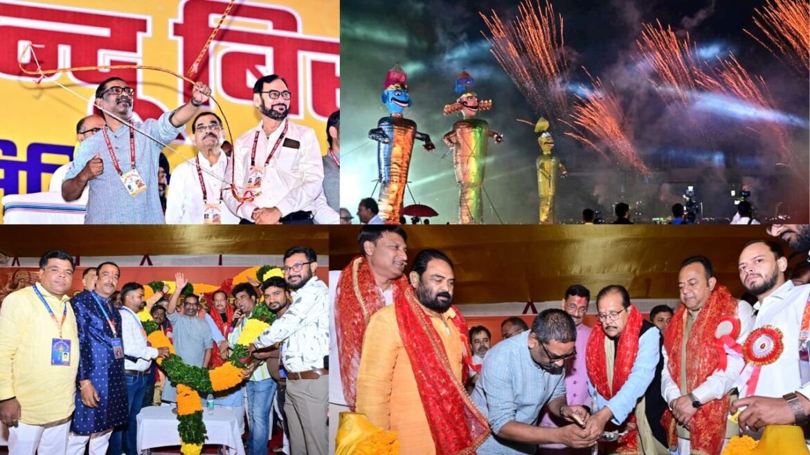 विजयदशमी पर रावण दहन का कार्यक्रम, मुख्यमंत्री हेमंत सोरेन हुए शामिल