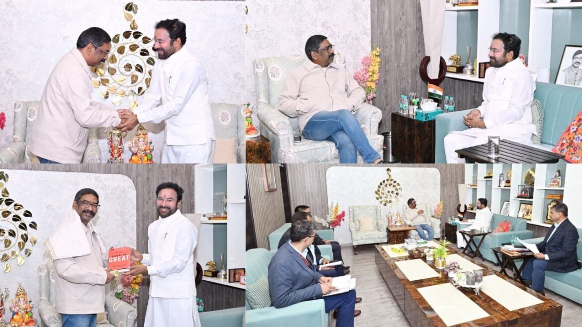 मुख्यमंत्री हेमंत सोरेन से कोयला एवं खान मंत्री जी किशन रेड्डी ने की मुलाकात, झरिया मास्टर प्लान, रैयलों के मुआवजा एवं नौकरी पर हुई बातचीत