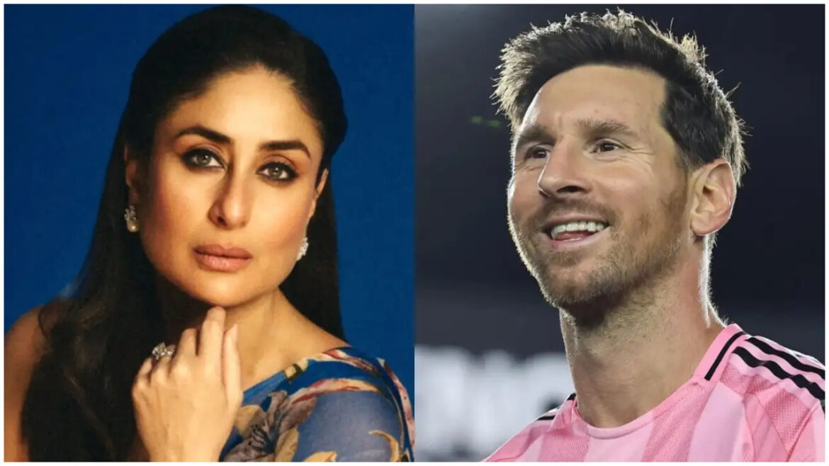 शाहरुख खान के बाद बॉलीवुड की इस हसीना से मिलेंगे मेसी, 'जब वी मेट' मोमेंट का फैंस को बेसब्री से इंतजार | kareena kapoor khan meet lionel messi in mumbai goat india tour 2025