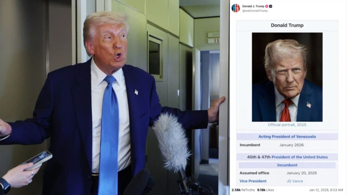 अमेरिका के राष्ट्रपति डोनाल्ड ट्रंप ने खुद को वेनेजुएला का एक्टिंग प्रेसिडेंट बताया, सोशल मीडिया पर पोस्ट कर मचाई खलबली