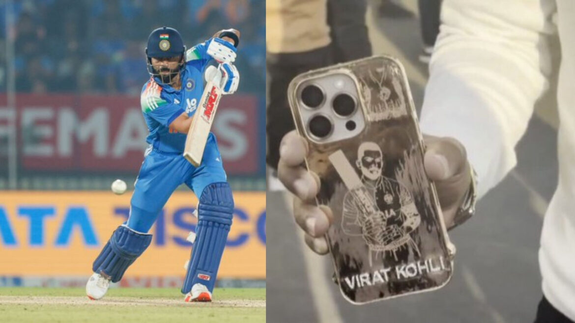 किंग कोहली के लिए सोने का iPhone कवर लेकर राजकोट पहुंचा फैन, कीमत जानकर उड़ जाएंगे होश | fan gifted gold iPhone cover to Virat Kohli