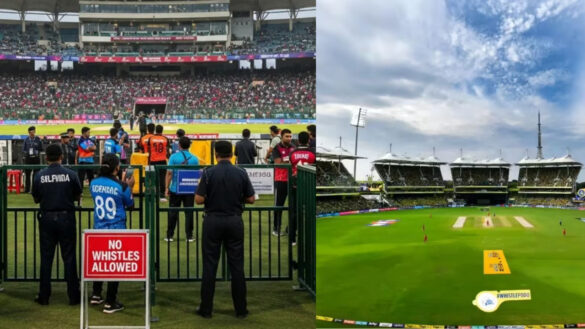 टी20 वर्ल्ड कप: चेपॉक में नहीं सुनाई देगा सीटियों का शोर, पुलिस के अजीब फैसले से फैंस हैरान, जानें किस बात का सता रहा डर? | T20 World Cup 2026 Whistle ban in Chepauk Stadium New Zealand vs Afghanistan match