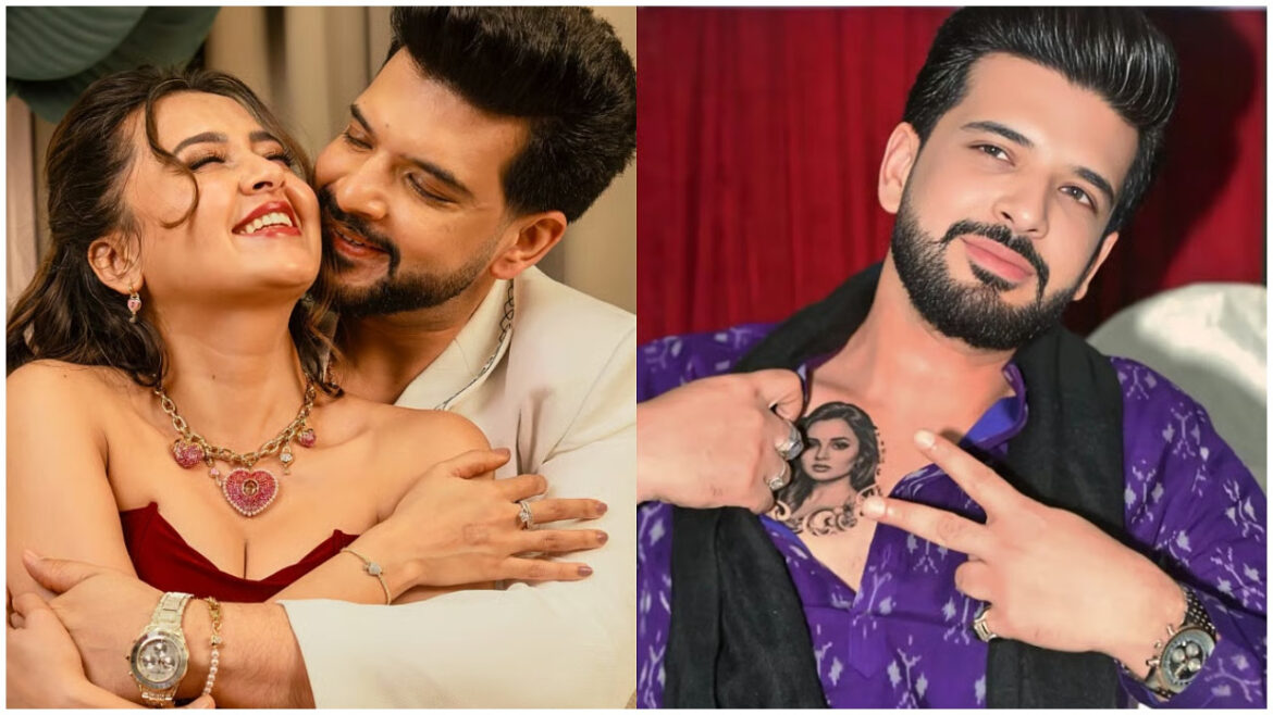 करण कुद्रां के टैटू ने मचाई हलचल! क्या सच में सीन पर गुदवाया तेजस्वी के लिए परमानेंट टैटू? क्या है पूरा सच | Karan Kundrra Clarifies Tejasswi Prakash Chest Tattoo Was Promotional For Psycho Saiyaan OTT