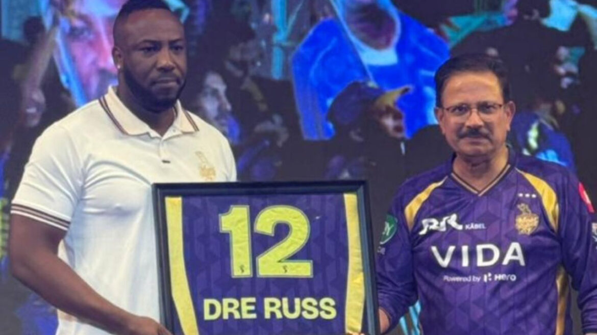 जर्सी नंबर 12 हमेशा के लिए रिटायर! आंद्रे रसेल को KKR ने दी भावुक विदाई | IPL 2026 KKR permanently retired jersey number 12 in honor of Andre Russell