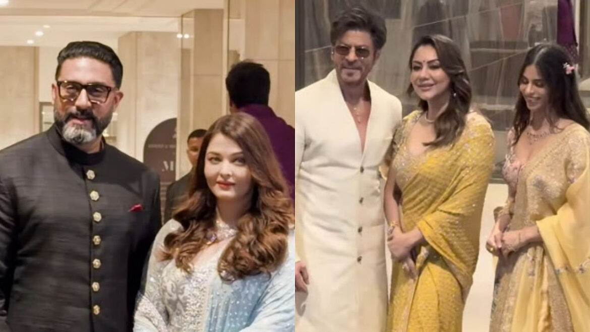 अर्जुन और सानिया की शादी में लगा सितारों का मेला, हाथों में हाथ डाले पहुंचे अभिषेक-ऐश्वर्या राय, जानें कौन-कौन हुआ शामिल | Sachin Tendulkar son Arjun saaniya chandhok Wedding Aishwarya Rai Abhishek Bachchan Shah Rukh Khan & Other Celebs Attend