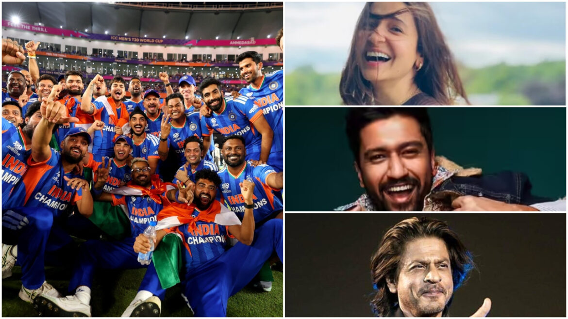 टीम इंडिया की टी20 वर्ल्ड कप जीत पर झूम उठा बॉलीवुड, शाहरुख खान से अनुष्का शर्मा तक सबने किया सलाम | Bollywood Celebrities Celebrate Team India T20 World Cup 2026 Victory Shah Rukh Khan Vicky Kaushal React